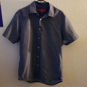 Blue w/dots button up shirt